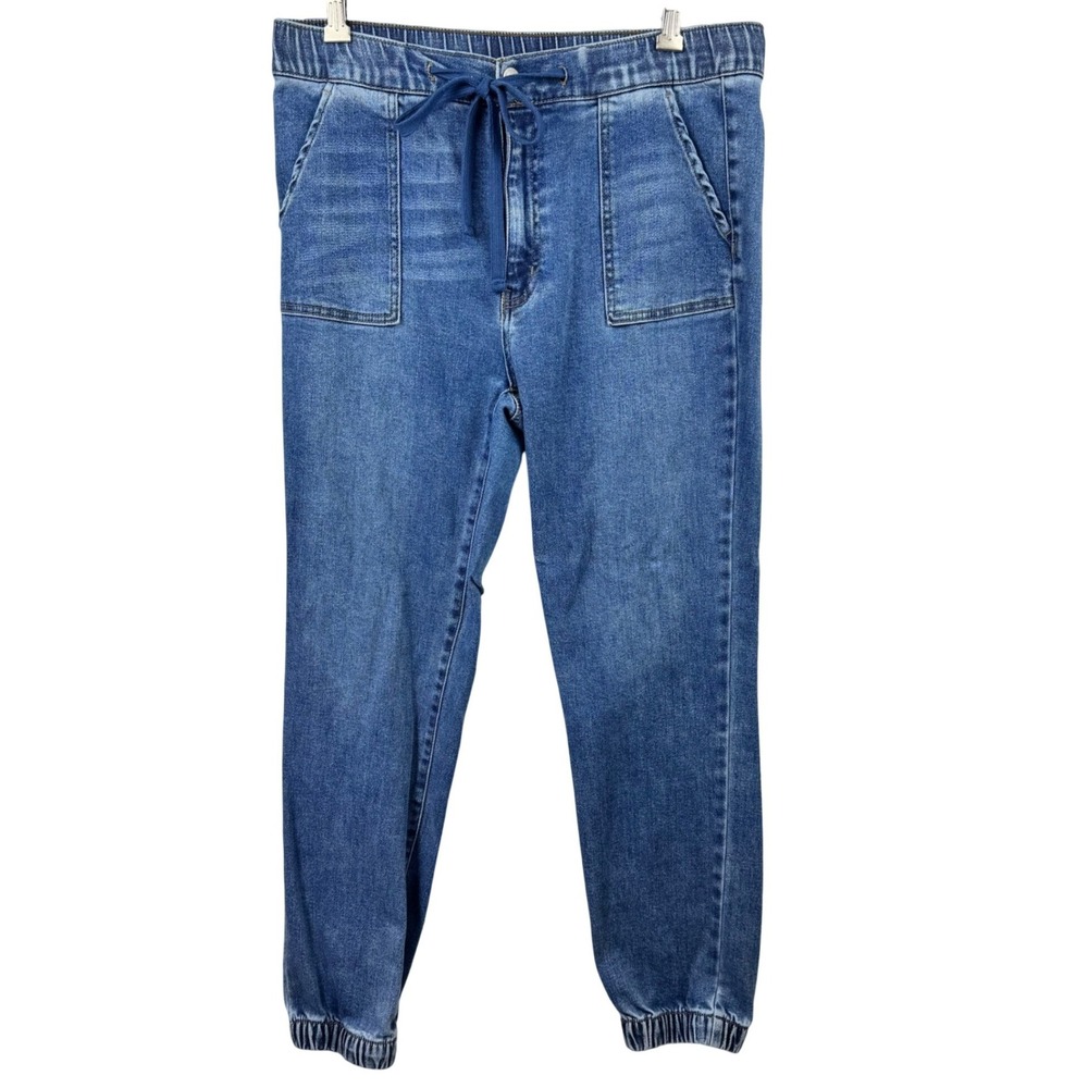 Risen‎ Los Angeles Denim Joggers Womens 15 Blue RDP1463 Elastic Waist High Rise